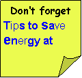 Folded Corner: Dont forgetTips to save energy at 